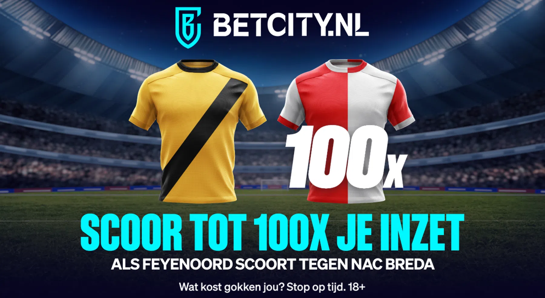 Grote belangen in Breda: tot 100x je inleg voor goal Feyenoord tegen NAC!