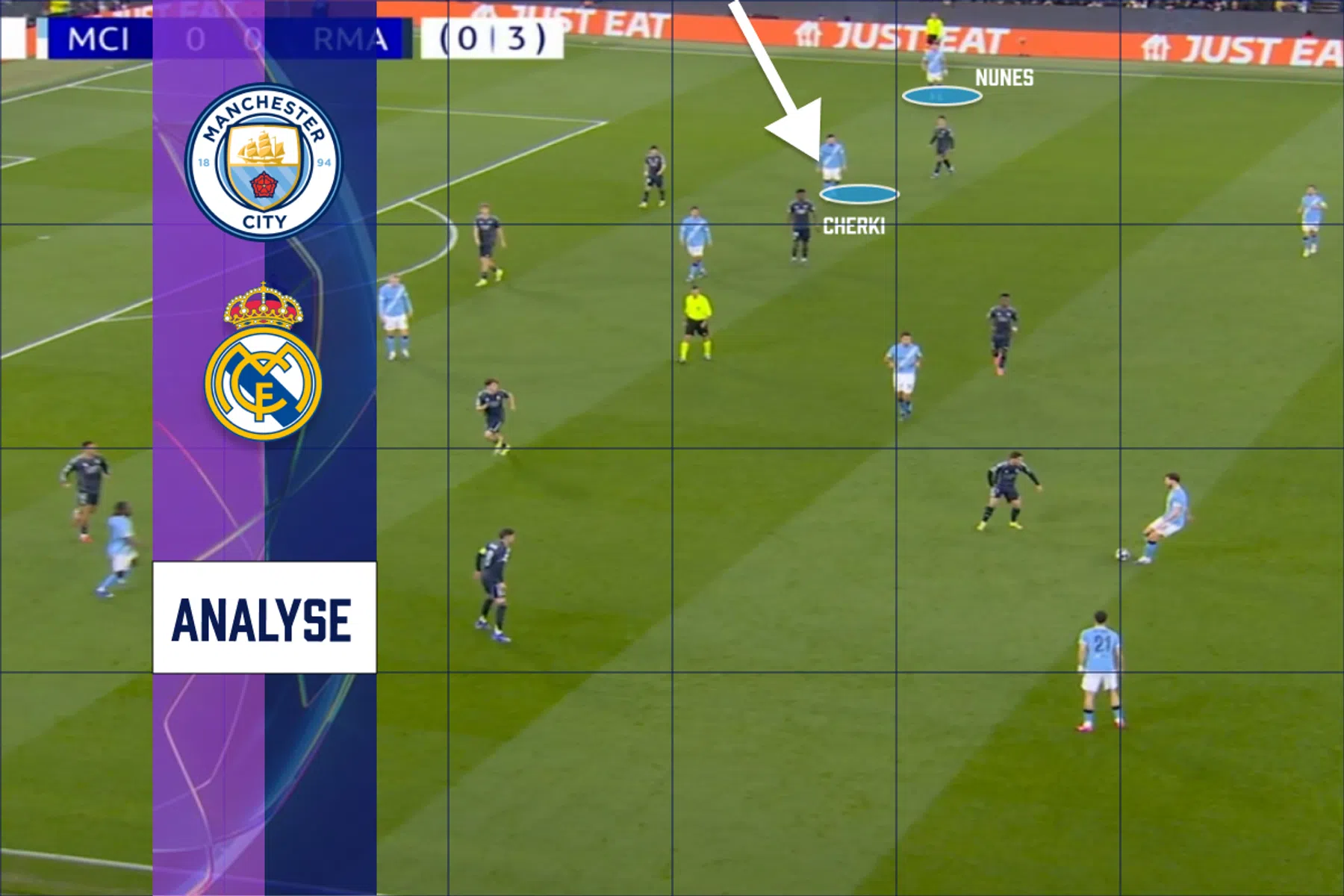 Tactische analyse Manchester City - Real Madrid: vrije rol voor Rayan Cherki