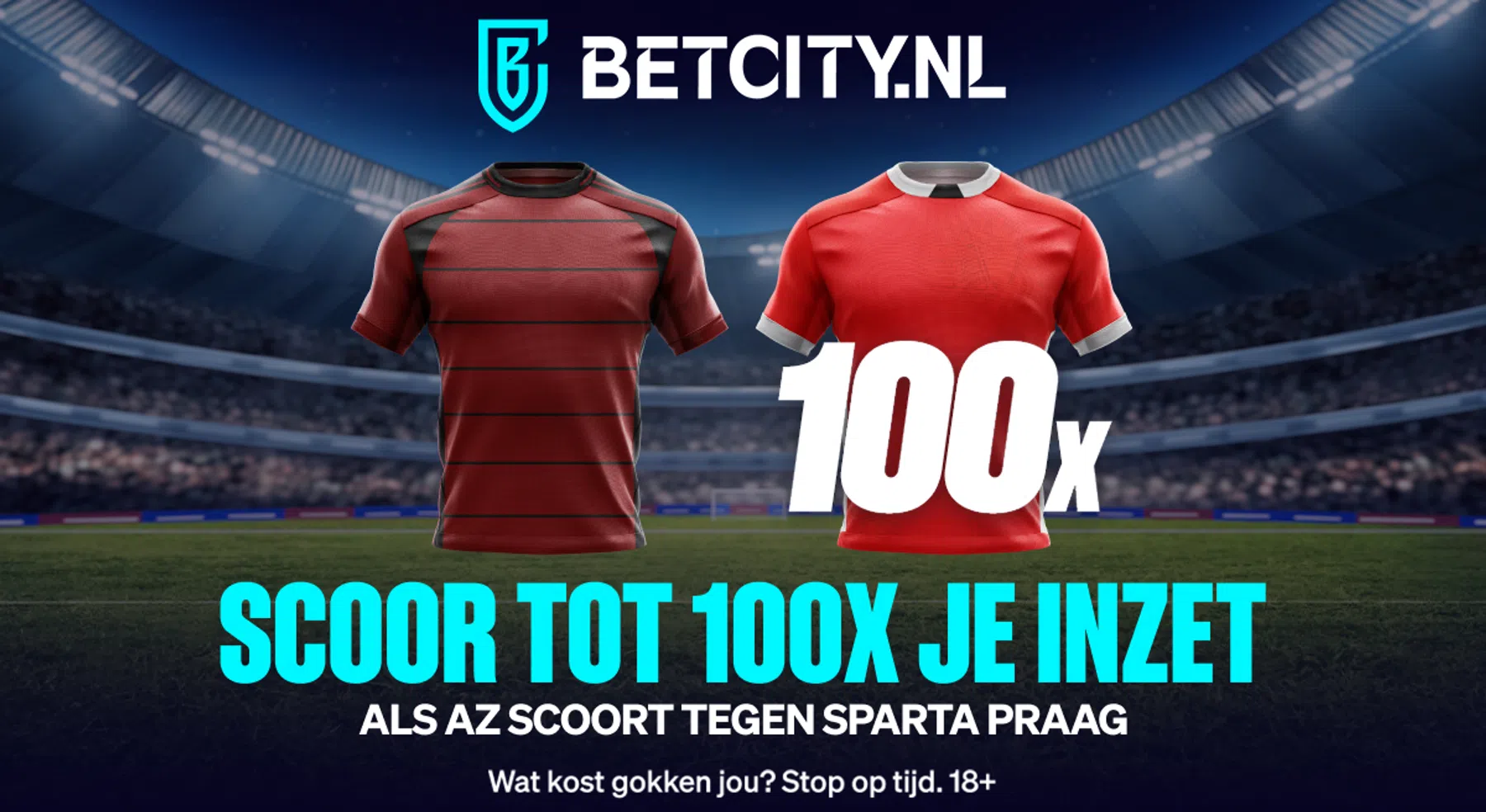 Scoort AZ er weer op los? Tot 100x je inleg bij één goal tegen Sparta Praag!