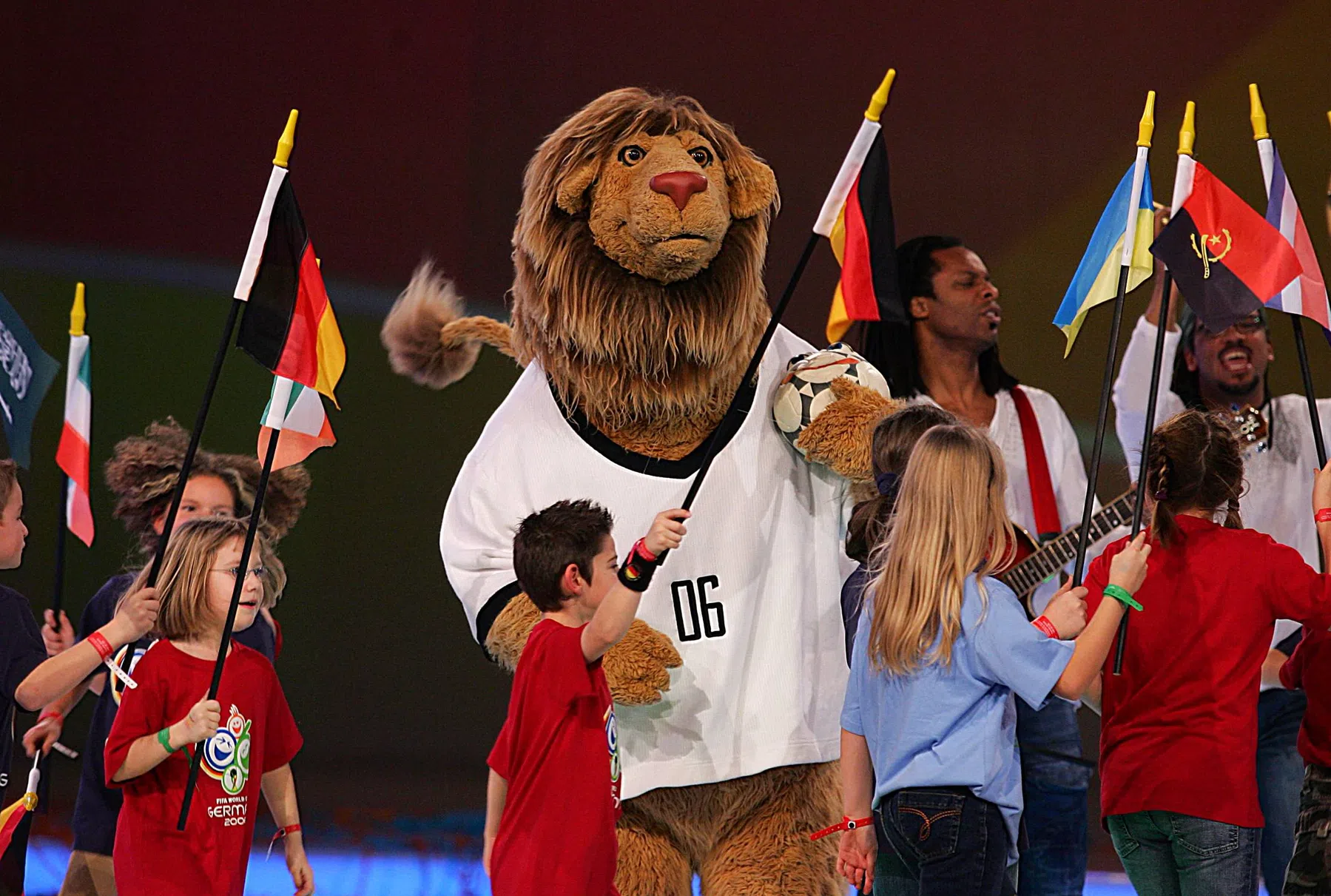 Mascottes zijn niet weg te denken op een WK