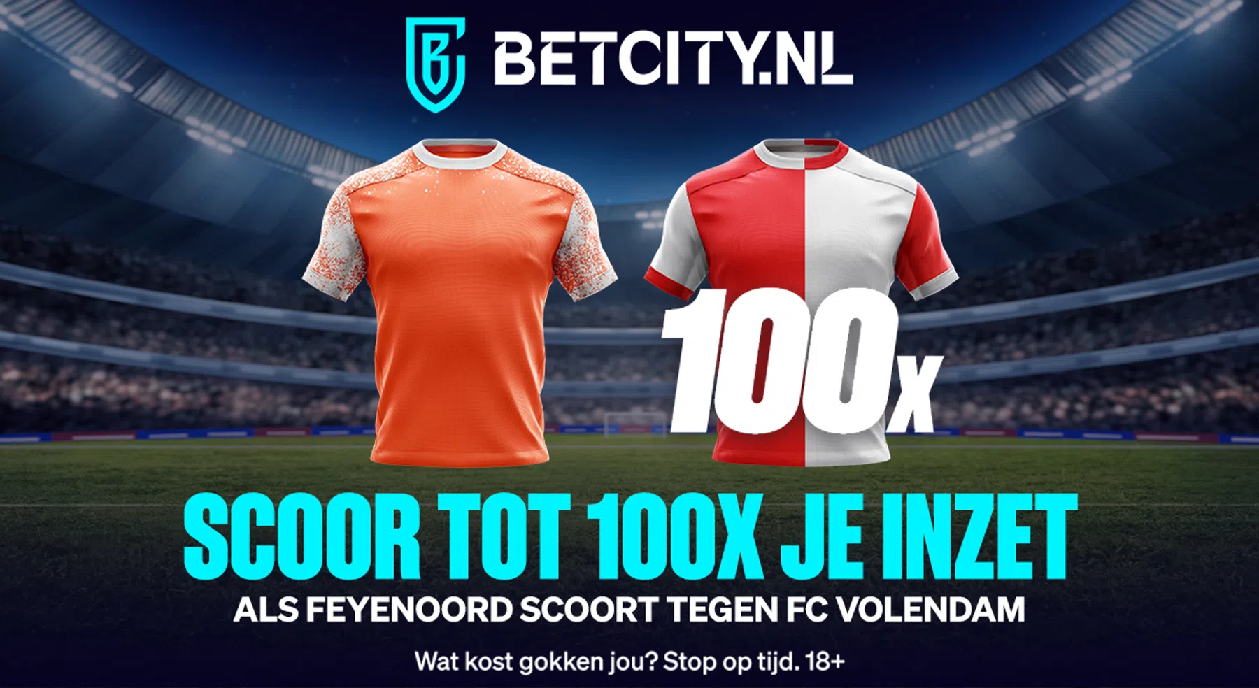 Feyenoord is gewaarschuwd in Volendam: tot 100x je inzet bij Rotterdamse goal!