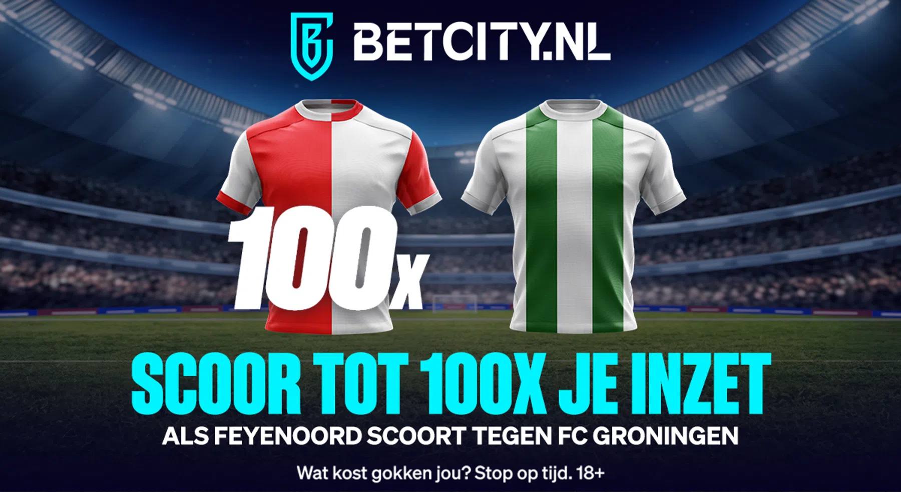 Eén goal van Feyenoord tegen FC Groningen kan €100 opleveren!
