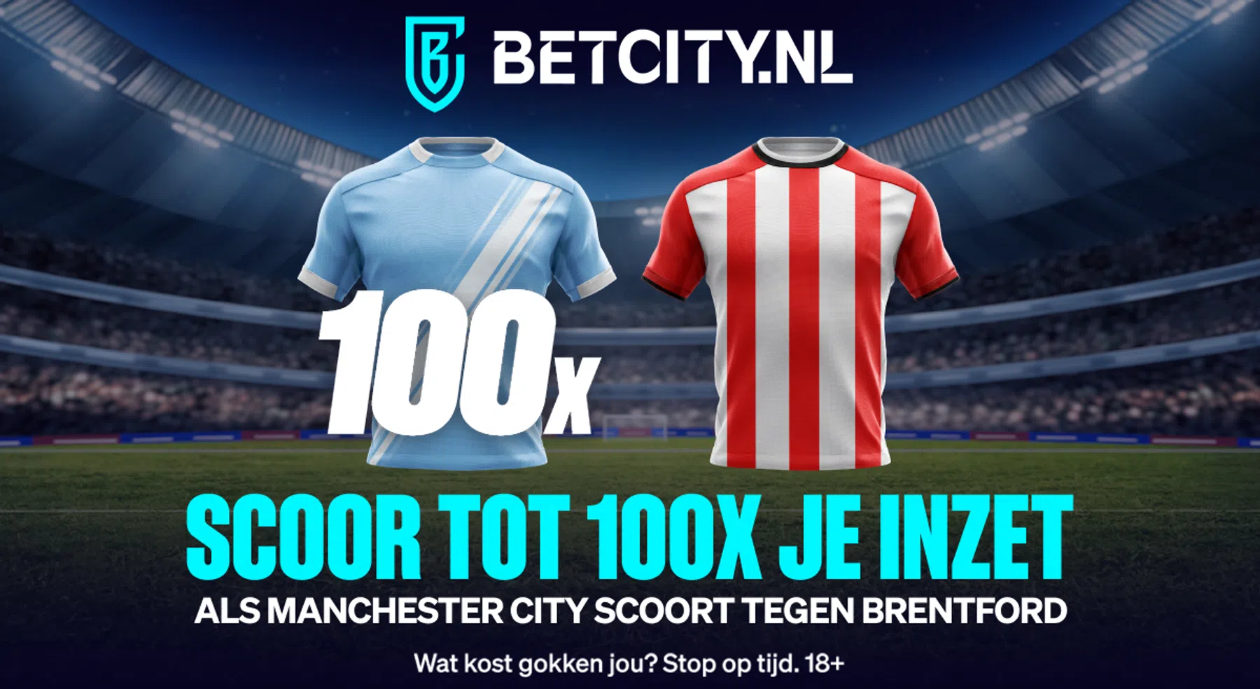 Man City op revanche in Engelse titelstrijd: tot €100 voor goal tegen Brentford!
