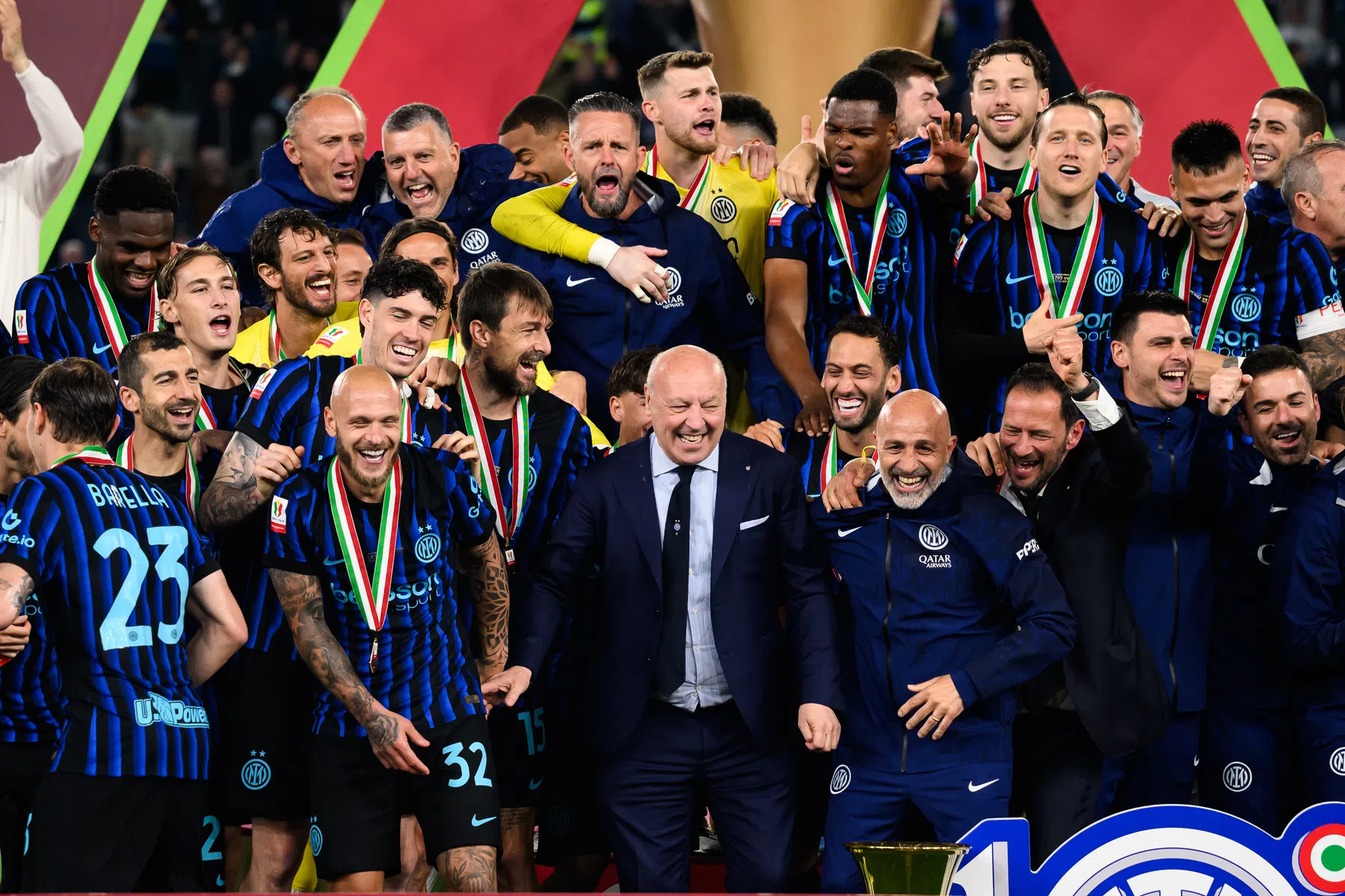 Inter-preses Marotta glimlacht om sneertje van Milan-eigenaar