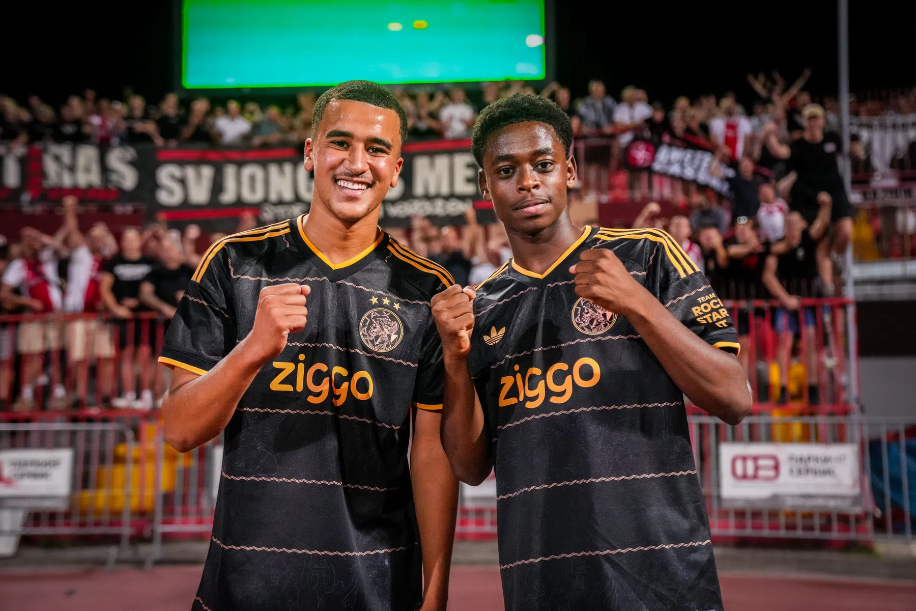 Scorende Abdalla (16) in rijtje met Van Basten, Cruijff, Kluivert en De Ligt