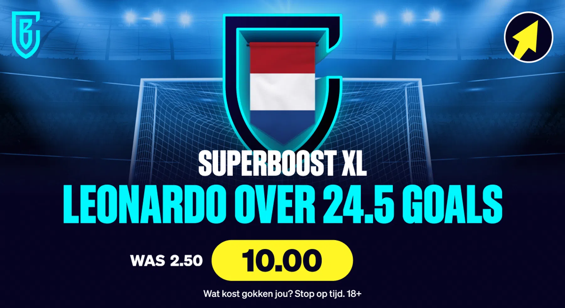 Superboost XL: 10x je inzet voor minstens 25 goals van Leonardo!