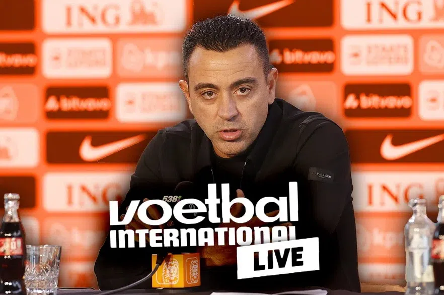 Dit was de persconferentie van bondscoach Xavi en Denzel Dumfries