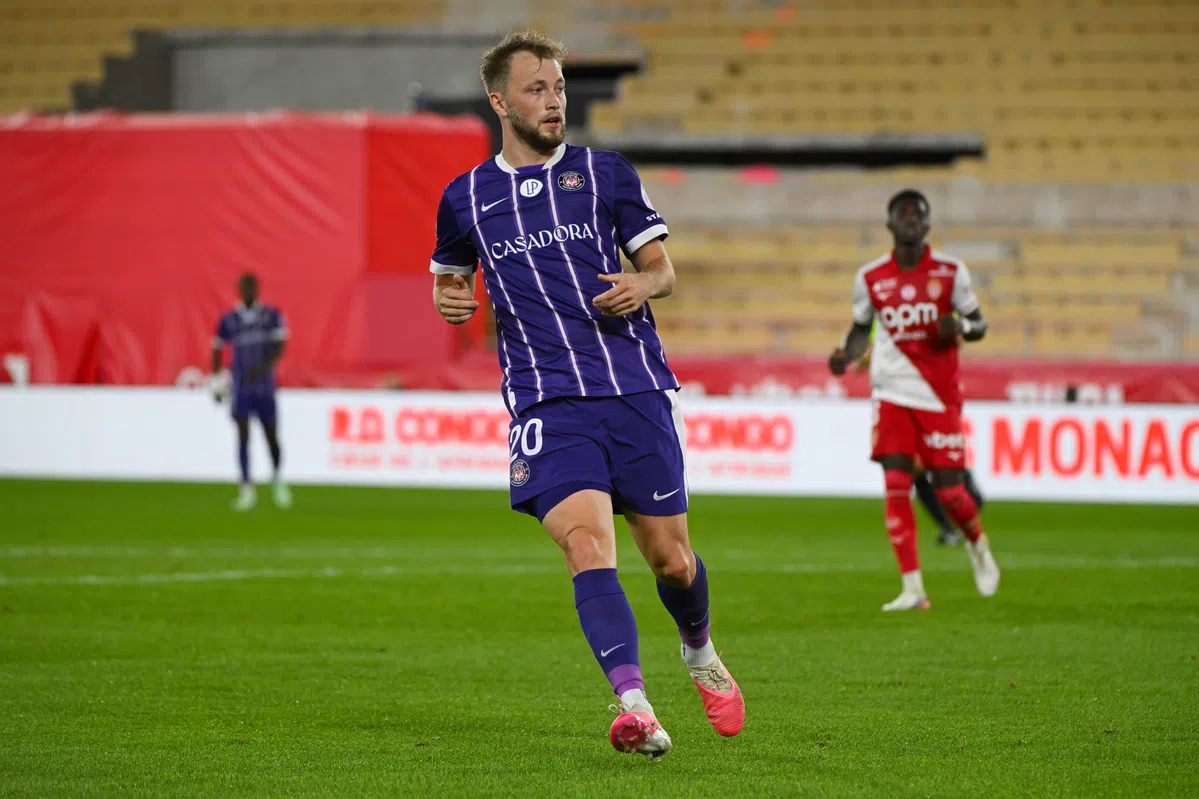 Photo : Voetbal International Casper Tengstedt devient le meilleur buteur de la Ligue 1 avec Toulouse