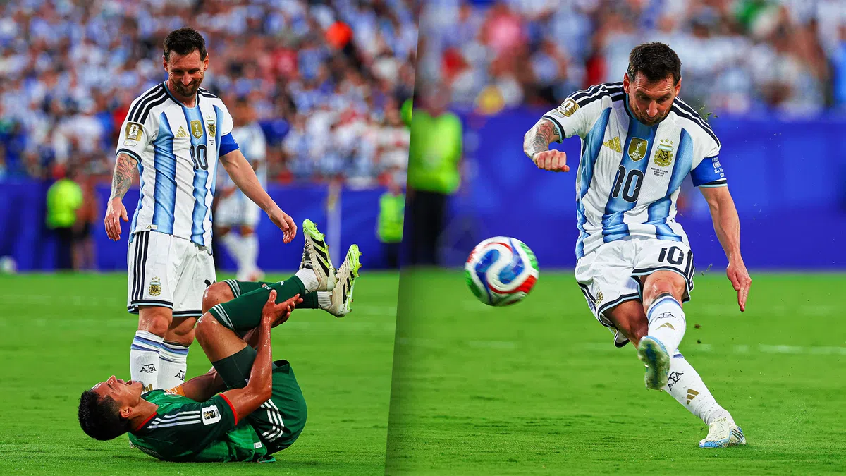 Wanneer krijgt Messi wél rood? — photo: Voetbal International